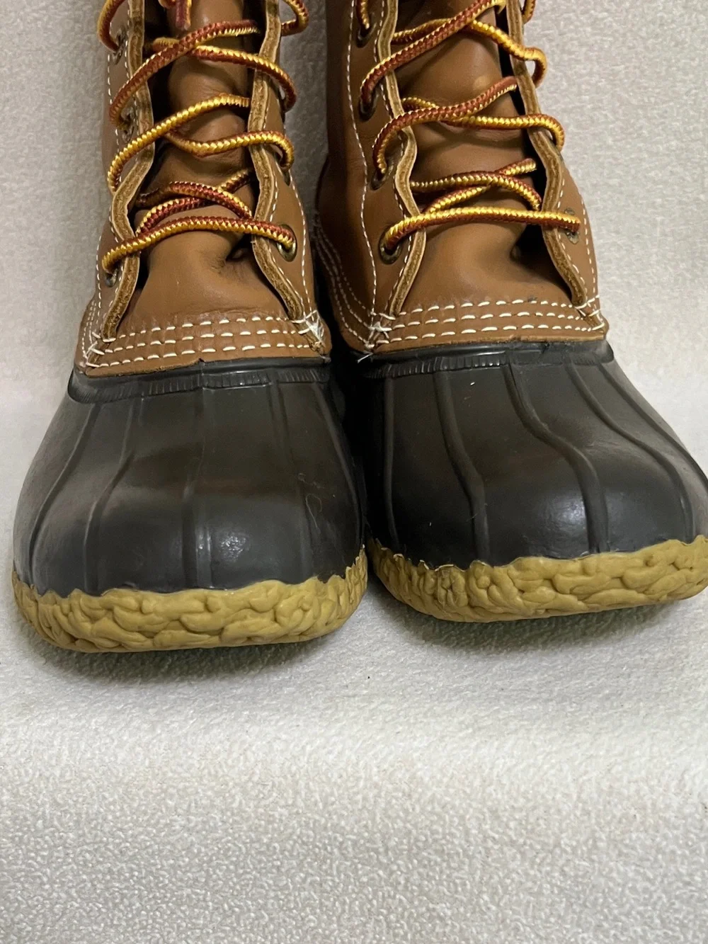 L.L.Bean Duck Hunting Bean Boots Brown Leather Waterproof Size 6 (Fits Like 7)